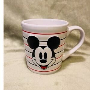 Disney Mickey Mouse Raised Face, Ribbed 16oz Ceramic Coffee Mug- NEW